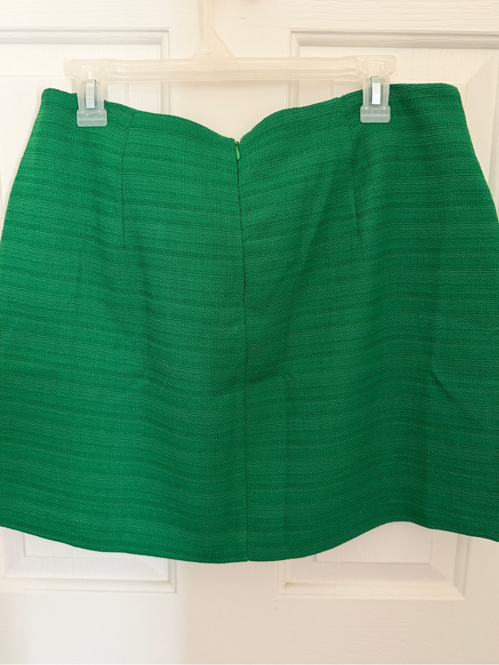 Mango Bright Green Textured A-Line Mini Skirt